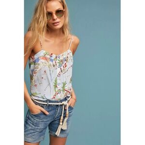 Anthropologie Maeve Souvenir Tank Top New 100% Silk